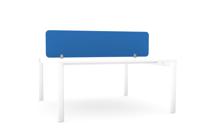 PET Screen - Desk Mounted Straight Top 1590w x 400h - Plain - Blue