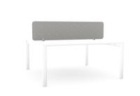 PET Screen - Desk Mounted Straight Top 1590w x 400h - Plain - Grey