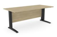 Komo Straight Desk 1800 x 800mm - Black Leg / Urban Oak Top