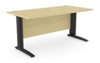 Komo Metal Leg 1600mm x 800mm Straight Desk - Maple/BLK