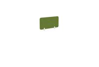 PET Screen - Desk Mounted Straight Top - 2”(dia) corners -  790w x 400h - Plain - Green Citrus