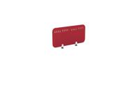 PET Screen - Desk Mounted Straight Top 790w x 400h - Pattern 1 - Deep Red (Brackets Not Included)