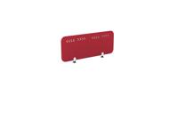 PET Screen - Desk Mounted Straight Top 990w x 400h - Pattern 1 - Deep Red