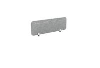 PET Screen - Desk Mounted Straight Top 1190w x 400h - Pattern 1 - Grey (Brackets Not Included)