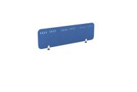 PET Screen - Desk Mounted Straight Top 1390w x 400h - Pattern 1 - Blue (Brackets Not Included)