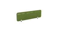 PET Screen - Desk Mounted Straight Top 1390w x 400h - Pattern 1 - Green Citrus (Brackets Not Included)