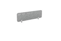 PET Screen - Desk Mounted Straight Top 1390w x 400h - Pattern 1 - Grey (Brackets Not Included)