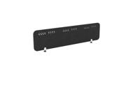 PET Screen - Desk Mounted Straight Top 1590w x 400h - Pattern 1 - Charcoal (Brackets Not Included)
