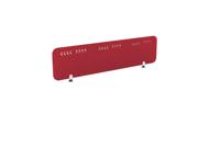 PET Screen - Desk Mounted Straight Top 1590w x 400h - Pattern 1 - Deep Red (Brackets Not Included)