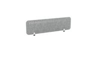 PET Screen - Desk Mounted Straight Top 1390w x 400h - Pattern 2 - Grey (Brackets Not Included)