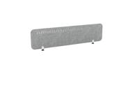 PET Screen - Desk Mounted Straight Top 1590w x 400h - Pattern 2 - Grey (Brackets Not Included)