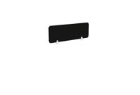 PET Screen - Desk Mounted Straight Top 1190w x 400h - Plain - Black (Brackets Not Included)