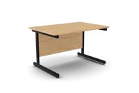 Ashford Metal Leg 1200mm x 800mm Straight Desk - Beech/BLK