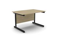 Ashford Metal Leg 1200mm x 800mm Straight Desk - Urban Oak /BLK