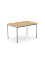 Kontrax Table Fixed Frame 1200 x 750 - Beech Top - Silver Frame
