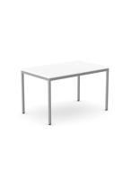 Kontrax Table Fixed Frame 1200 x 750 - White Top - Silver Frame