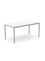 Kontrax Table Fixed Frame 1500 x 750 - White Top - Silver Frame
