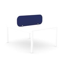 Ciunas Screen - Desk Mounted Straight Top 1200w x 400h with brackets - Royal Blue
