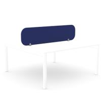 Ciunas Screen - Desk Mounted Straight Top 1600w x 400h with brackets - Royal Blue