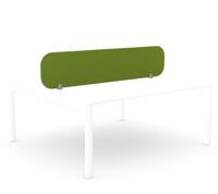 Ciunas Screen - Desk Mounted Straight Top 1800w x 400h with brackets - Moss Green