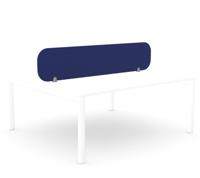 Ciunas Screen - Desk Mounted Straight Top 1800w x 400h with brackets - Royal Blue