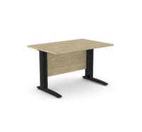 Komo Straight Desk 1200 x 800mm - Black Leg / Urban Oak Top