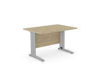Komo Metal Leg 1200mm x 800mm Straight Desk - Urban Oak/SLV
