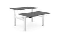 Leap Bench Desk Top With Scallop, 1200 x 700mm - Graphite / White Frame