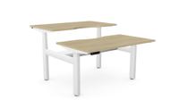 Leap Bench Desk Top With Scallop, 1200 x 700mm - Urban Oak / White Frame
