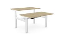 Leap Bench Desk Top With Alu Portals, 1200 x 700mm - Urban Oak / White Frame