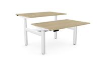 Leap Bench Desk Top With Alu Portals, 1200 x 800mm - Urban Oak / White Frame