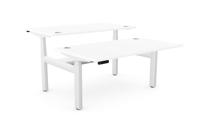 Leap Bench Desk Top With Alu Portals, 1400 x 800mm - White / White Frame
