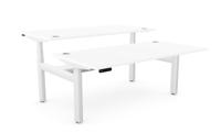 Leap Bench Desk Top With Alu Portals, 1600 x 800mm - White / White Frame