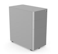 Moda Steel Ped - 300w x 535h x 580d with pencil holder, divider & interlock feature - Silver