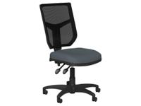 O.A. High Back Mesh Chair 2 Lever Nylon Base - Black Mesh - Evert Graphite E010