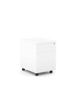 Surface Mobile Pedestal 2 Drw - No Handles - White