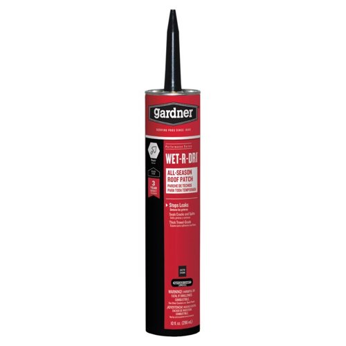 Gardner WET-R-DRI Gloss Black Patching Cement All-Weather Roof Cement 10 oz