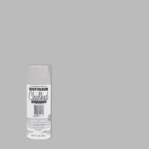 Rust-Oleum Chalked Ultra Matte Aged Gray Oil-Based Acrylic Sprayable Chalk Paint 12 oz