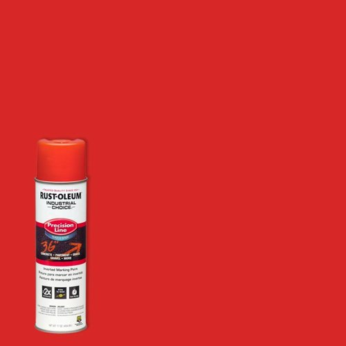 Rust-Oleum Industrial Choice Fluorescent Red Inverted Marking Paint 17 oz