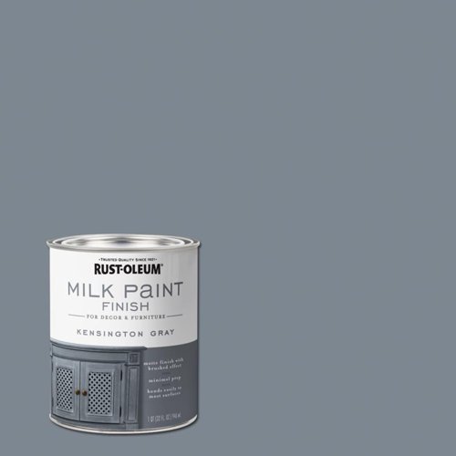 Rust-Oleum Matte Kensington Gray Water-Based Acrylic Milk Paint 1 qt