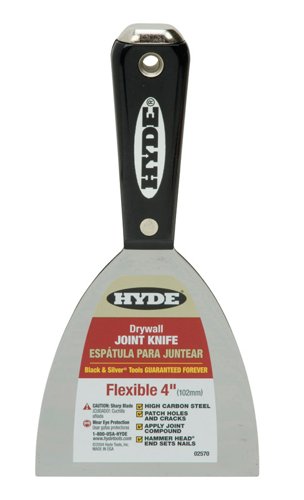 Hyde Black and Silver High Carbon Steel Joint Knife 0.63 in. H X 4 in. W X 8.25 in. L