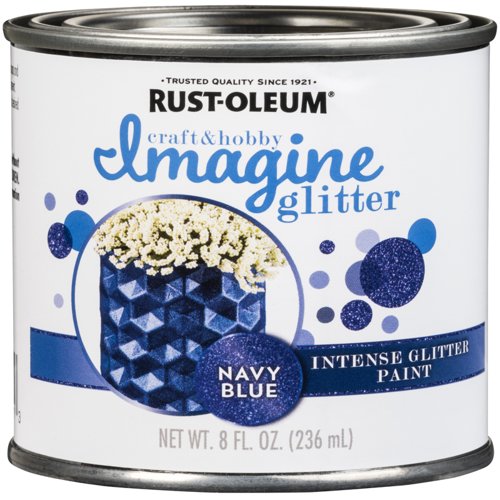 Rust-Oleum Imagine Glitter Navy Blue Water-Based Glitter Paint Interior 8 oz