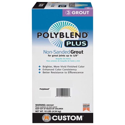 Custom Building Products Polyblend Plus Indoor and Outdoor Natural Gray Non-Sanded Grout 10 lb