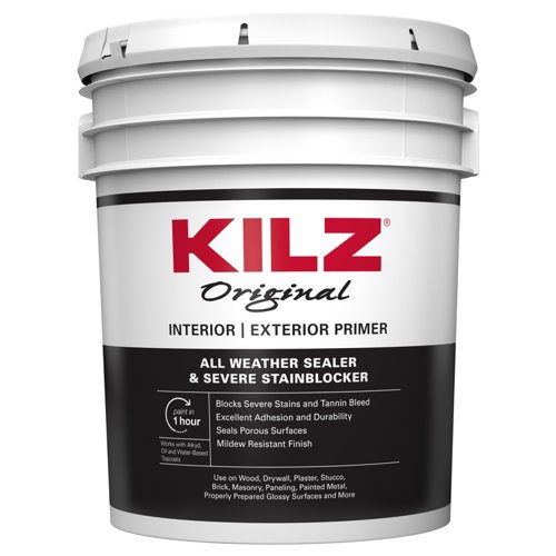 KILZ Original Interior/Exterior White Flat Oil-Based Alkyd Oil Primer 5 gal