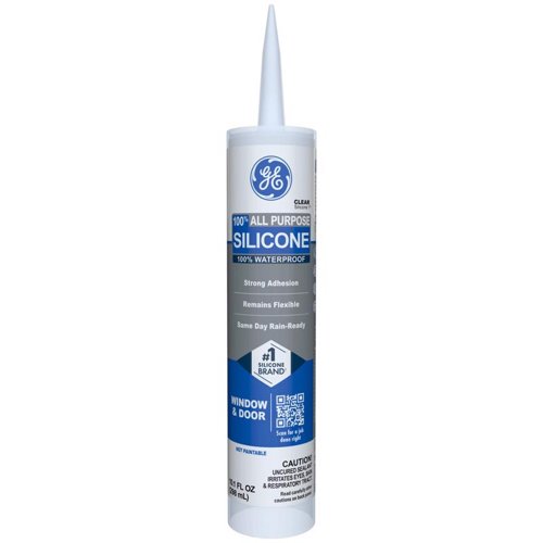 GE Window & Door Clear Silicone 1 Window and Door Caulk Sealant 10.1 oz