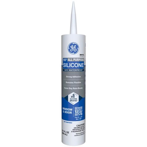 GE Window & Door White Silicone 1 Window and Door Caulk Sealant 10.1 oz