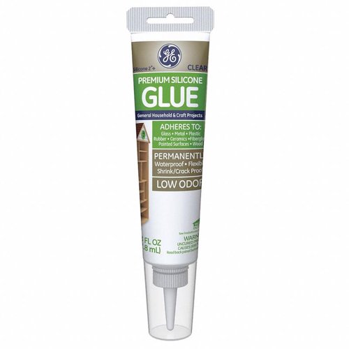 GE Silicone 2 Medium Strength Silicone Clear Glue 2.8 oz