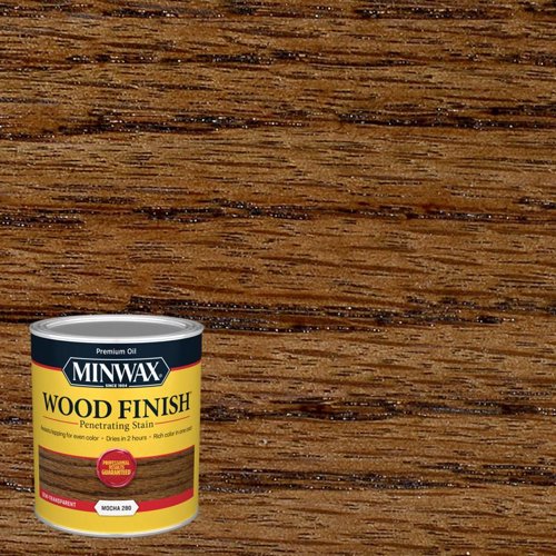 Minwax Wood Finish Semi-Transparent Mocha Oil-Based Penetrating Wood Stain 1 qt