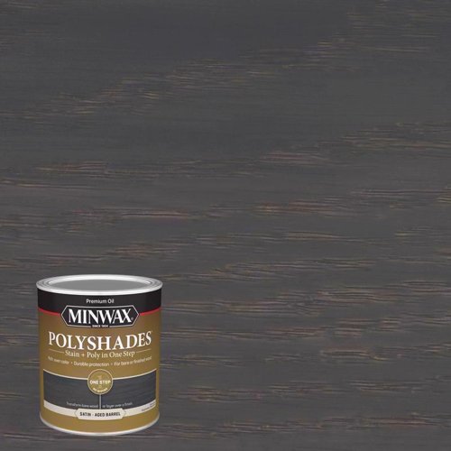 Minwax Polyshades Semi-Transparent Satin Aged Barrel Oil-Based Stain/Polyurethane Finish 1 qt