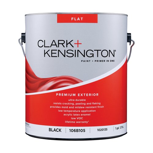 Clark+Kensington Flat Black House & Trim Paint & Primer Exterior 1 gal